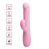 Party Up Dean Wavy Rotation Vibe 23.8 cm USB Rechargeable Rotating Rabbit Vibrator VIBRATORS-RABBIT